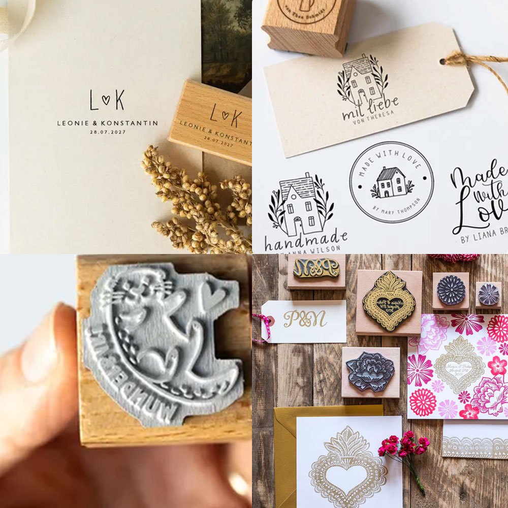 Custom Exquisite Wooden DIY Decoration Hand Account Stamp