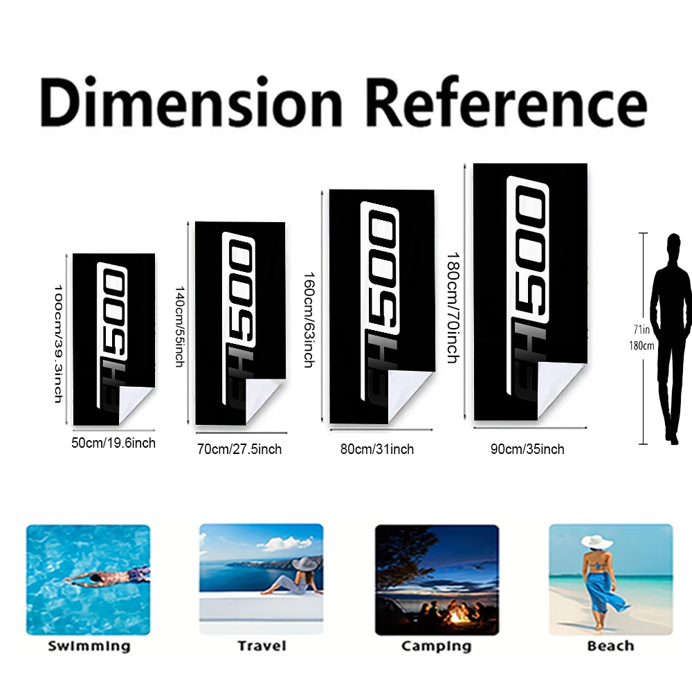 TEMU 2d Flat, An Fh 500 Themed 2d Hd Printed Beach Towel, A Microfiber Quick-dry Towel, Ideal For Travel, Swimming Pools, Swimming, Sports, Spas,