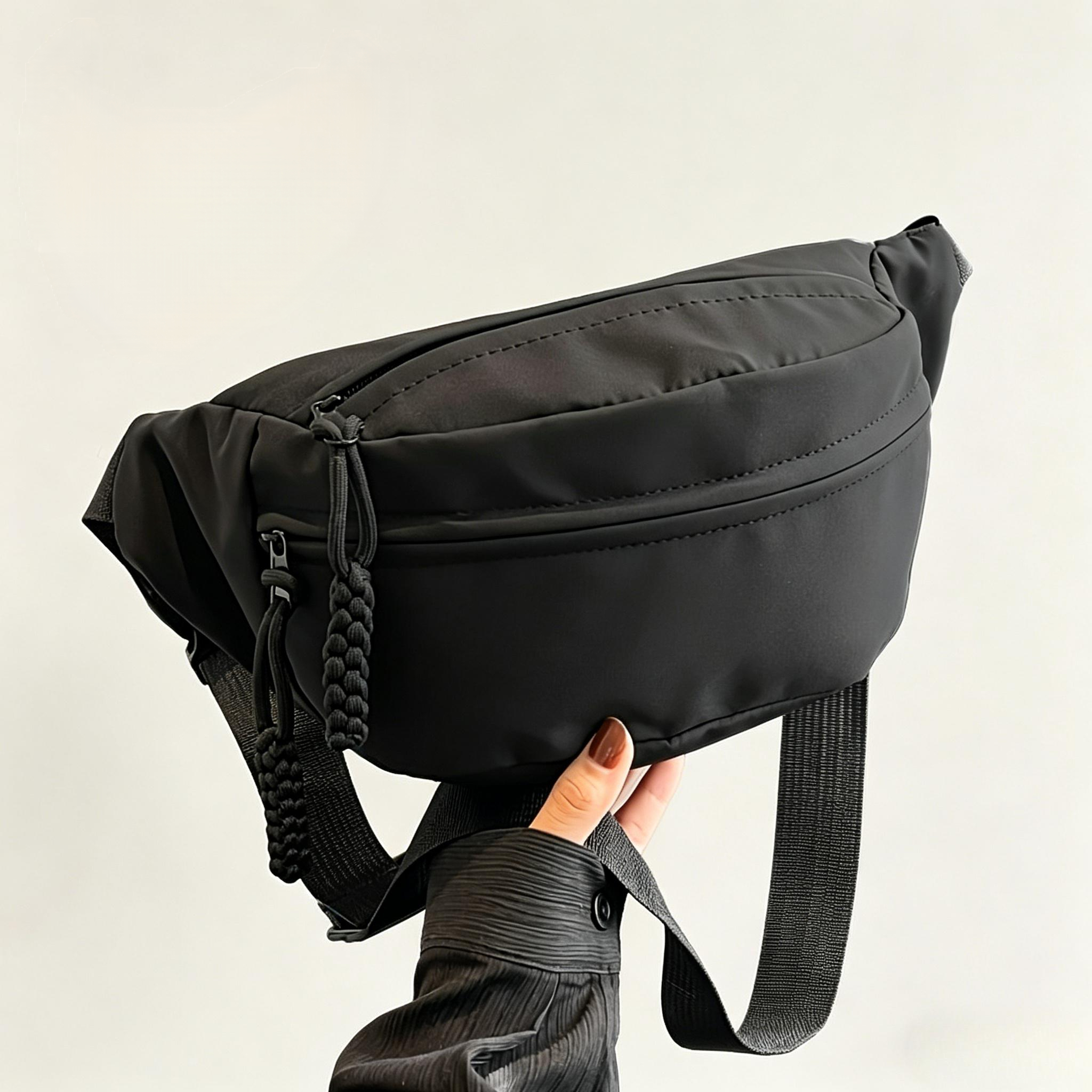 TEMU Sac banane pour femme, sacoche légère à bandoulière, pochette personnelle compacte avec sangle d'épaule réglable, adaptée pour la randonnée, de