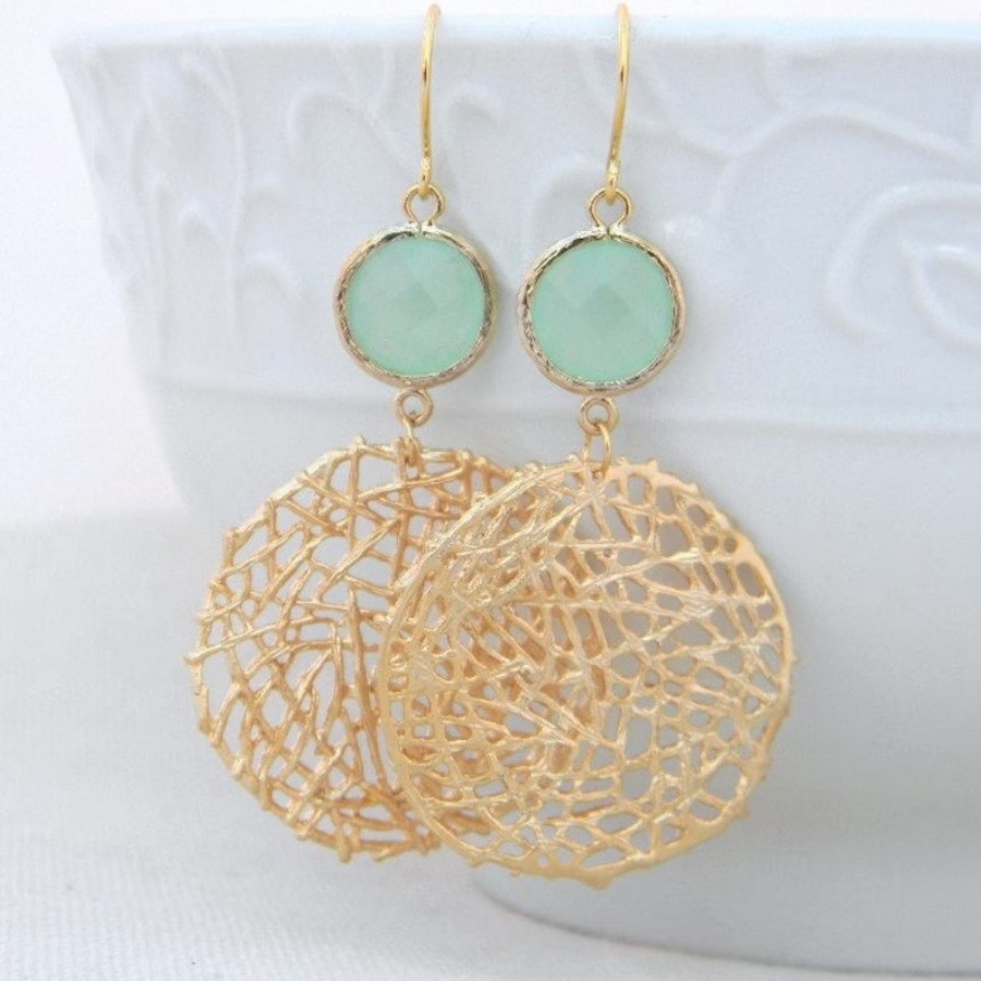 TEMU 1 Pair Of Bohemian-style Asymmetrical Tulle Earrings | Ethnic-style Women's Jewelry Earrings | Long Dangle Earrings | Casual Attire | Gift |