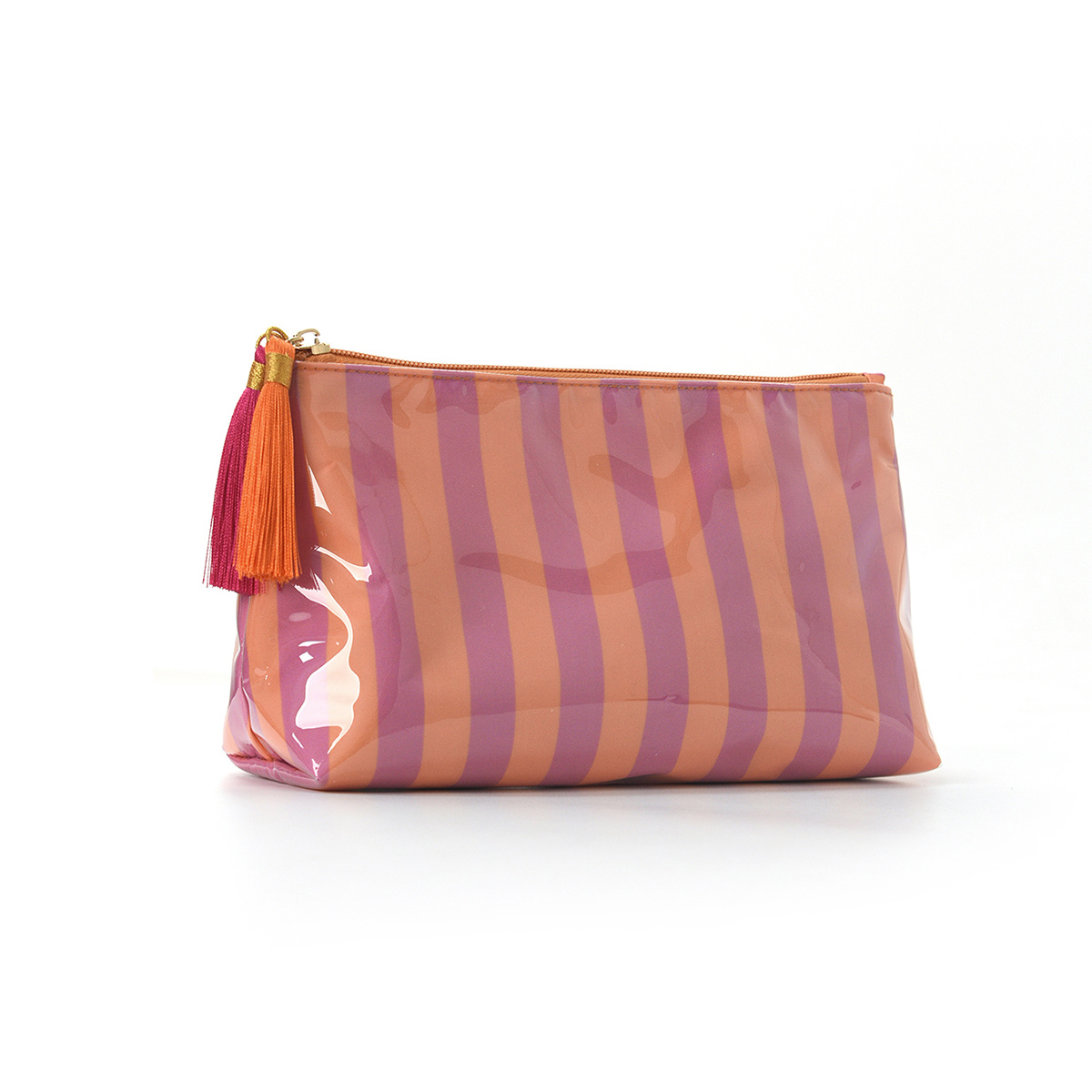 TEMU Striped Makeup Bag Toiletry Bag, Portable Travel Toiletry Bag, Cute Colorful Organizer Bag For Women And Girls, Striped Makeup Toiletry Bag For