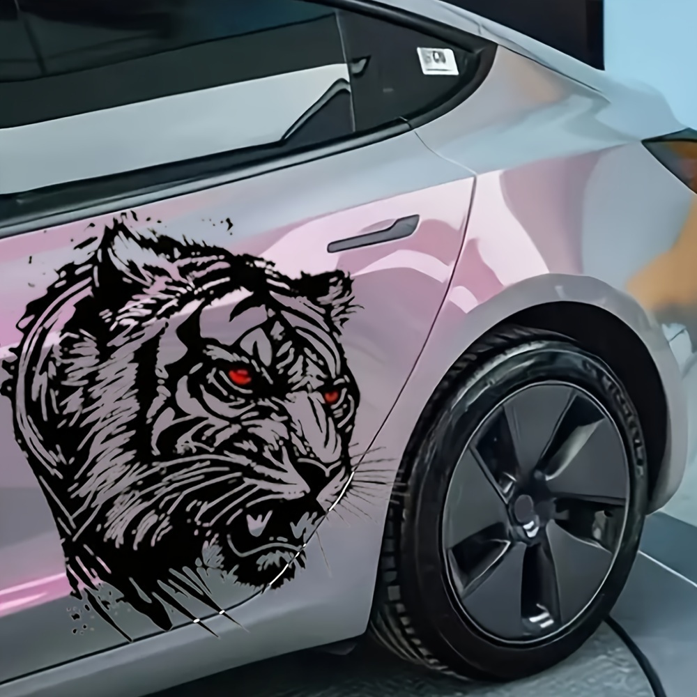 TEMU 2/ Set Of Car Decal Graffiti Accessories Decal Tiger Animated Car Decal Body Decoration Decal Car Decal Vinyl Car Decal For Large Durable Decals For Suvs, Trucks And Pickup Truck Covers2pcs