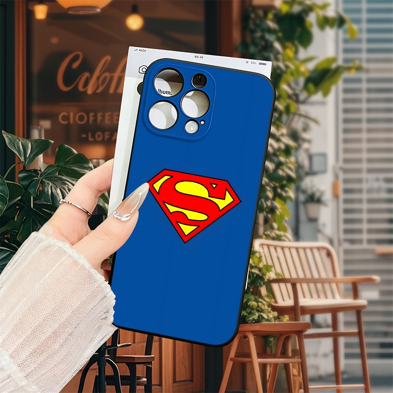 TEMU Phone Case: Officially Licensed Superman Classic Phone Case Compatible With Iphone 17 16 15 14 13 12 11 8 7 Se X Xr Max Air & Hero Emblem Gift