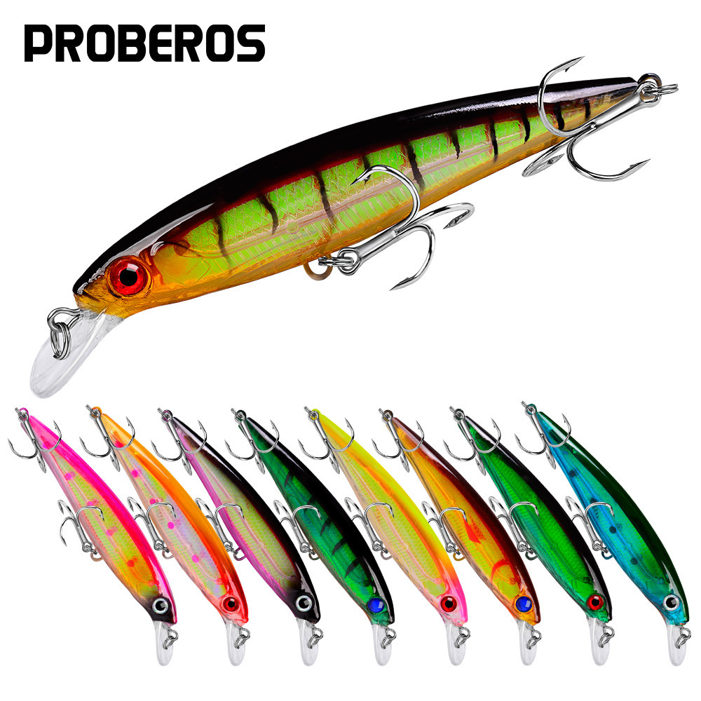 

10-pcs 11cm/13g Lure, Plastic , With Laser Eye- Artificial Hard With Triple Hook- Suitable For And Freshwater Fishing- Catching More Fish