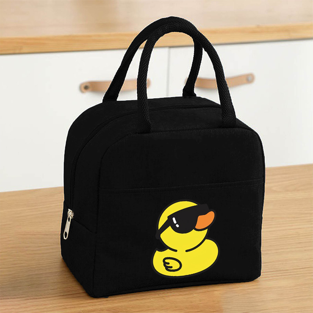 TEMU 1 Yellow Duck Portable Thermal Lunch Bag, Leak-resistant, Suitable For Men And Women, Designed For Non-food Contact