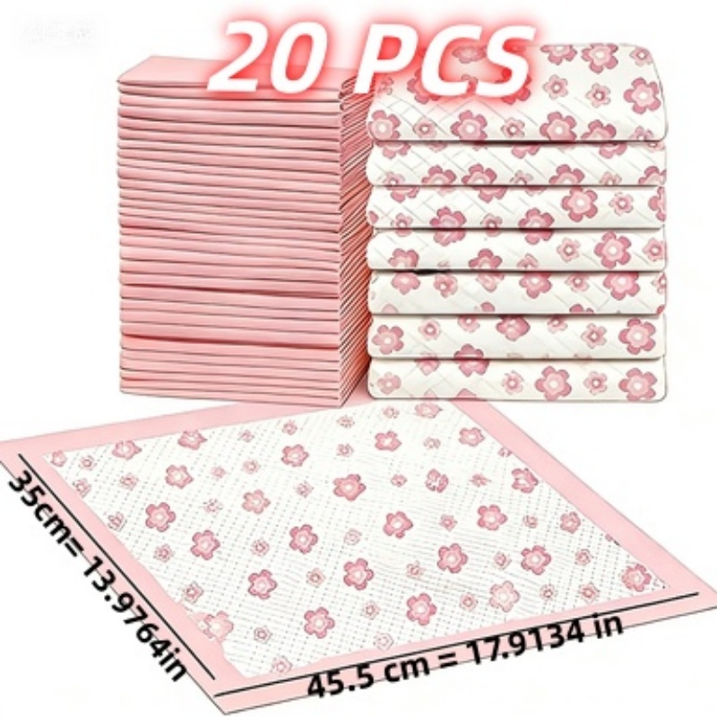 TEMU 20-sheet Pack 6-layer Dog Potty Pads, Leak-proof Puppy Pads, Quick- Absorbent Thickened Puppy Training Pads, Suitable For Cats, Dogs, And