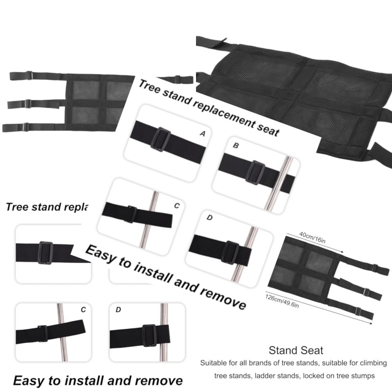 Universal Tree Stand Seat Replacement 16 X12 Adjustable Tree Stand Seat Deer Stand Accessories For Hunting For Climbing Treestands Ladder Stands Lock On Tree Stands Easy To Install And Remove Green 1pack