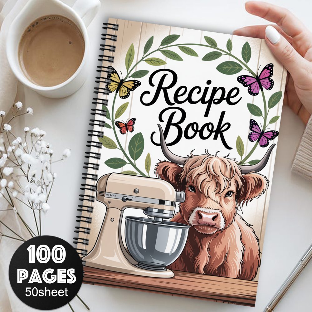 TEMU 1pc Humorous Recipe Spiral Notebook Journal, Recipes, Vibrant Recipe Book, Notebook For Crafting Your Own Cookbook, Healthy Recipe Planner Gift