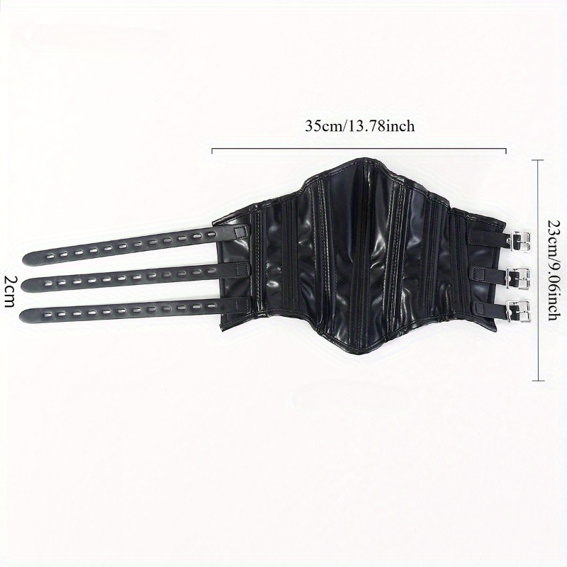 Image of Men's Faux Leather Neck- Stylish Black Tie With Zipper, Cosplay, Valentine's Day And, Unique Him, Holiday Accessory, Slim Neck Design, Durable Collar, Valentine's Day Decoration