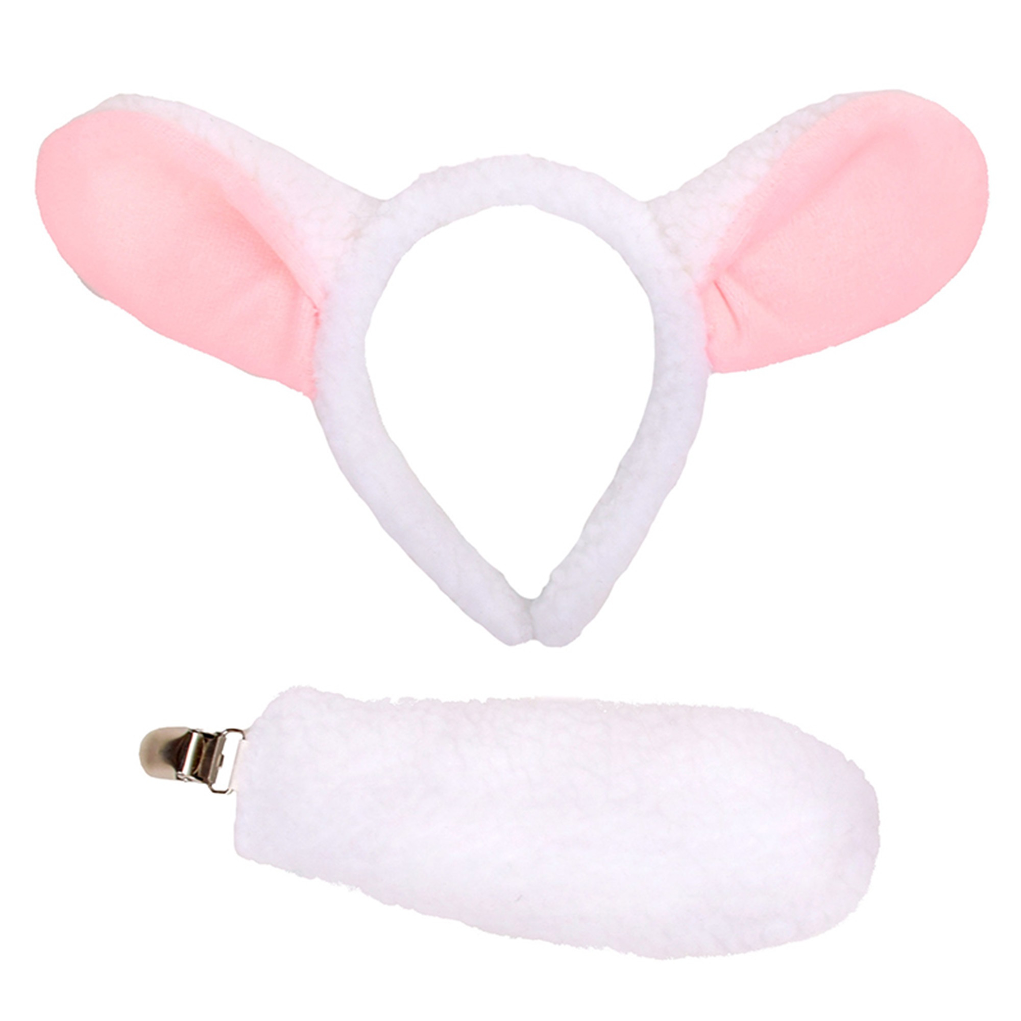 sheep costume accessories set ears headband plush tail - Temu