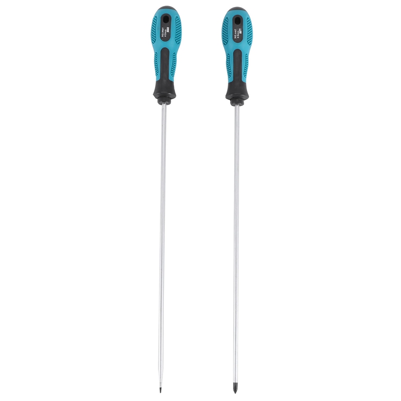 Image of 2 Packs 12 Inches Long Slotted And Screwdriver Magnetic Screwdriver With Handle