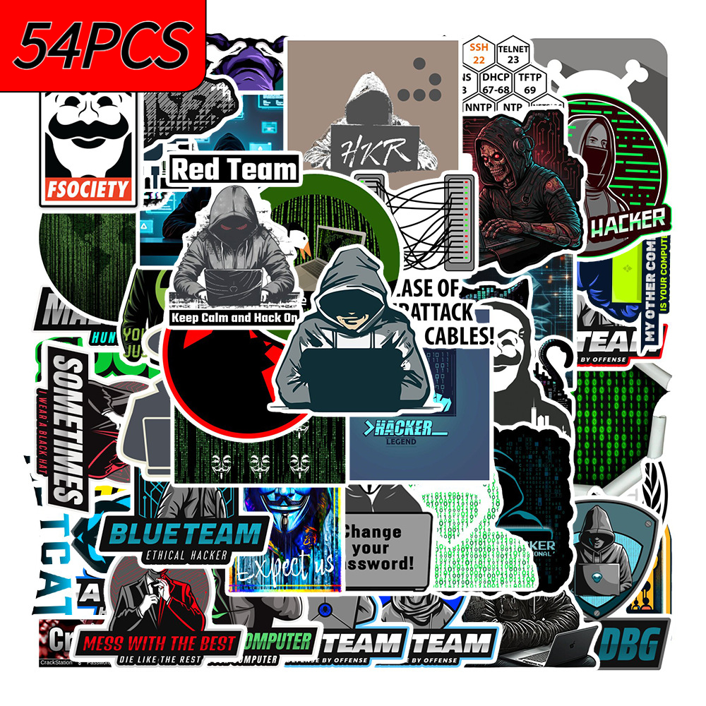 hacker sticker sold on Temu United States