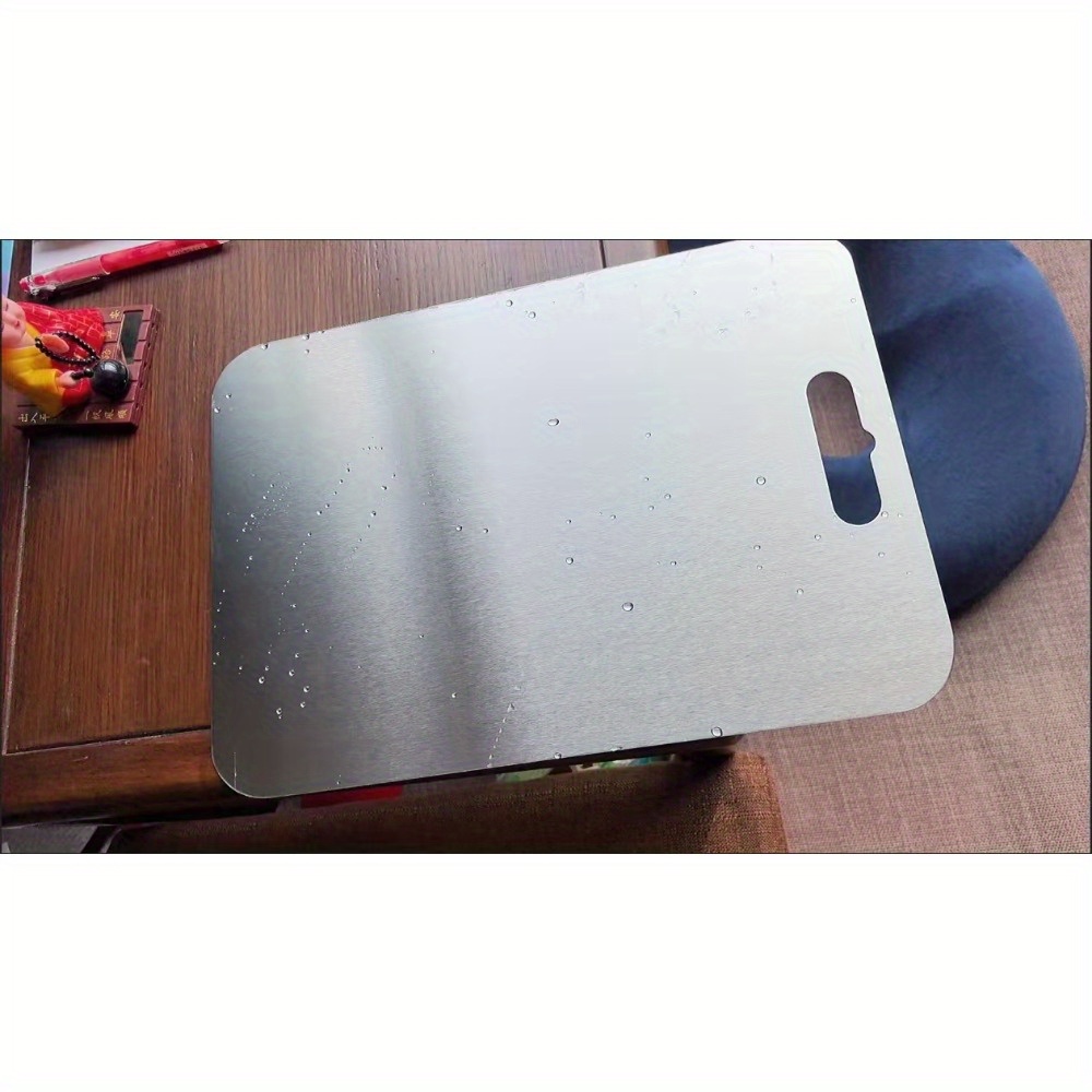 TEMU 304 Stainless Steel Cutting Board Cutting Board Cutting Board Double-sided Cutting Board Rolling Face Household Cutting Board Chopping Board