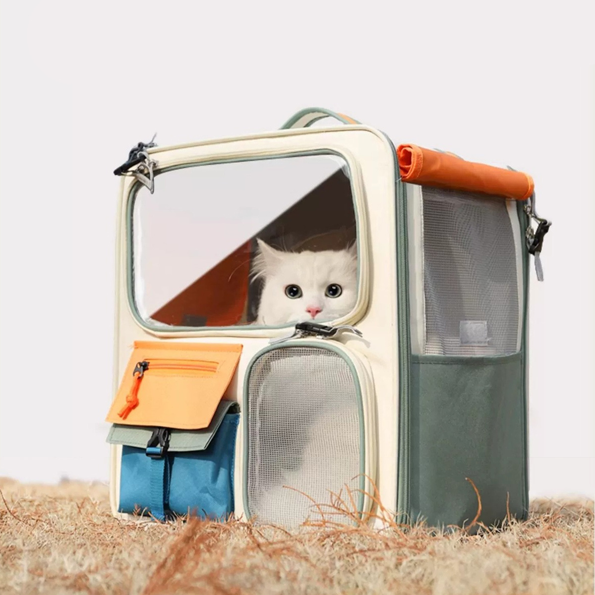 Cat Bag for Outdoor Activities, Large Cat Backpack, Pet Backpack, Space Cabin Breathable Portable Backpack, Backpack, Cat And Dog Supplies - Image 7