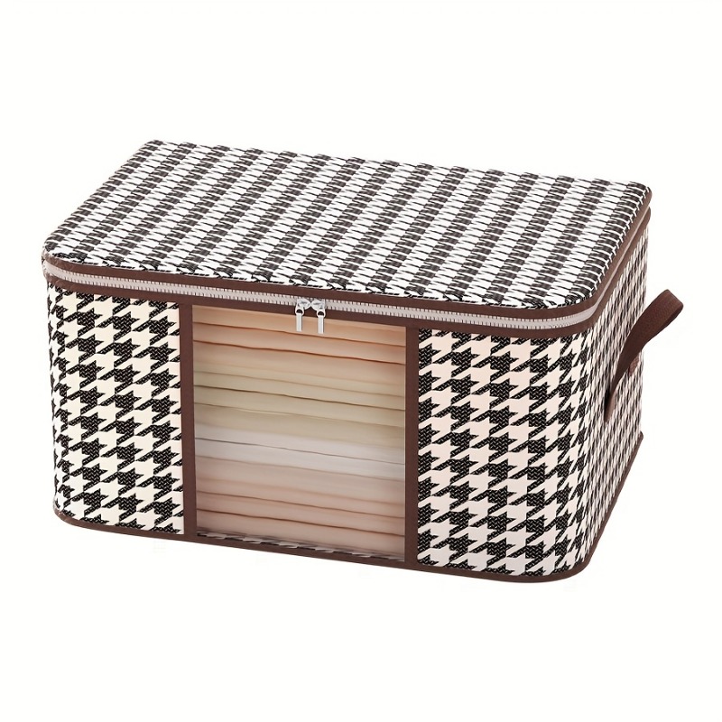 item picture two extra large storage boxes 2pcs 75l 2pcs 50l foldable fabric storage bins with   handles made of durable non woven fabric suitable for closets bedrooms dorms camping and travel   saving wardrobe organizer with    