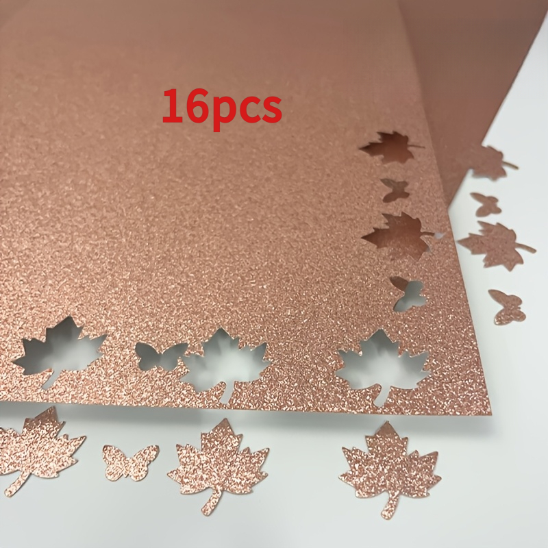 Image of 45pcs/16pcs () Glitter Cardstock Sheets Suitable For Christmas, Weddings, Birthdays - Thick A6 Sparkling Paper For Scrapbooking, Gift Box Packaging, Diy Crafts, Scrapbooking With Color, 250gsm