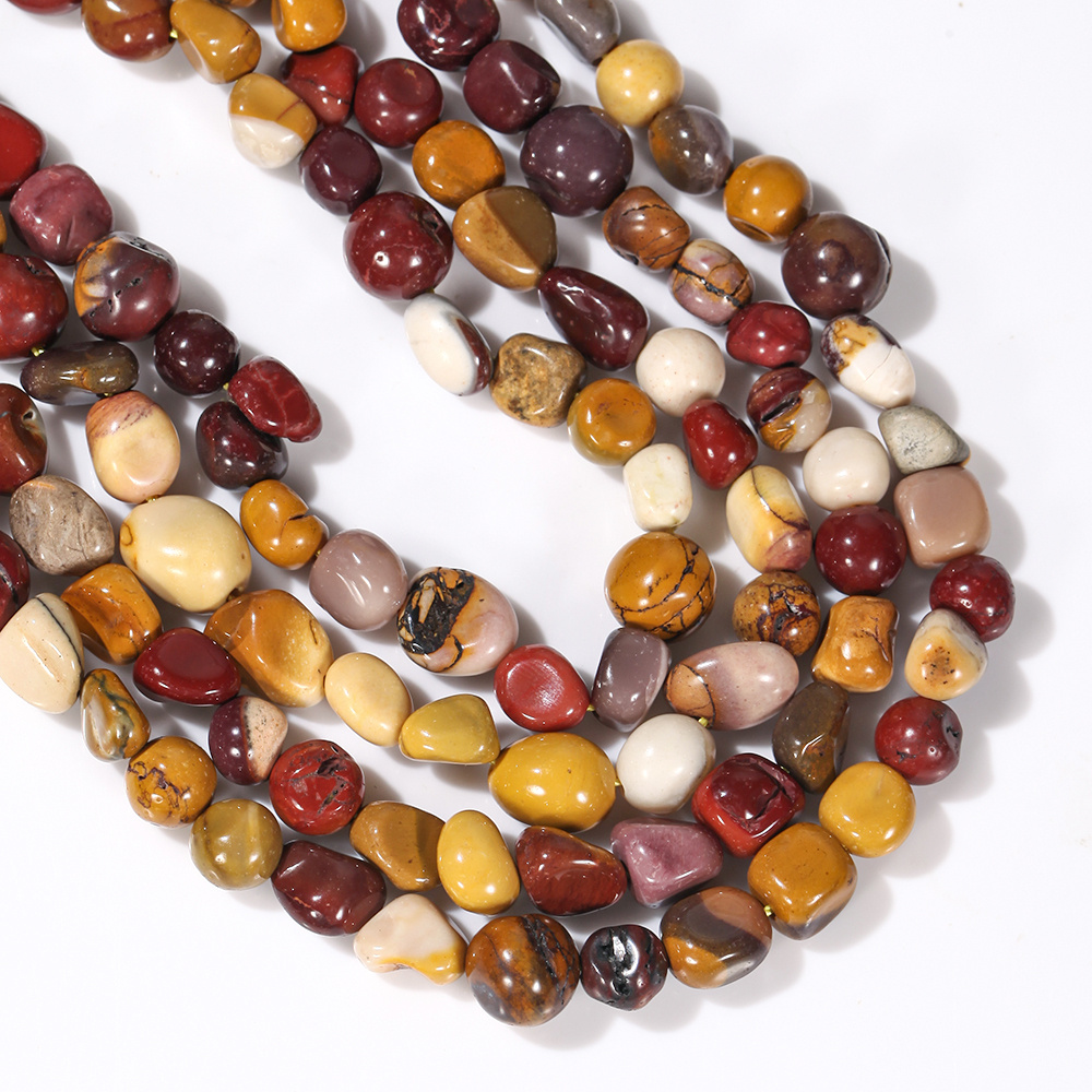 Natural Earthy Tones Mookaite Jasper Tumbled Beads, 5-8mm