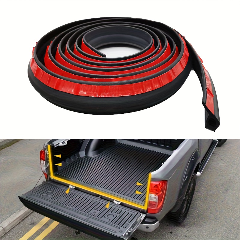 TEMU 3 Meters Pickup Weather Seal Rubber Adhesive Tailgate Seal Sleeve Universal Car Door Sealing Strip External Car Additions
