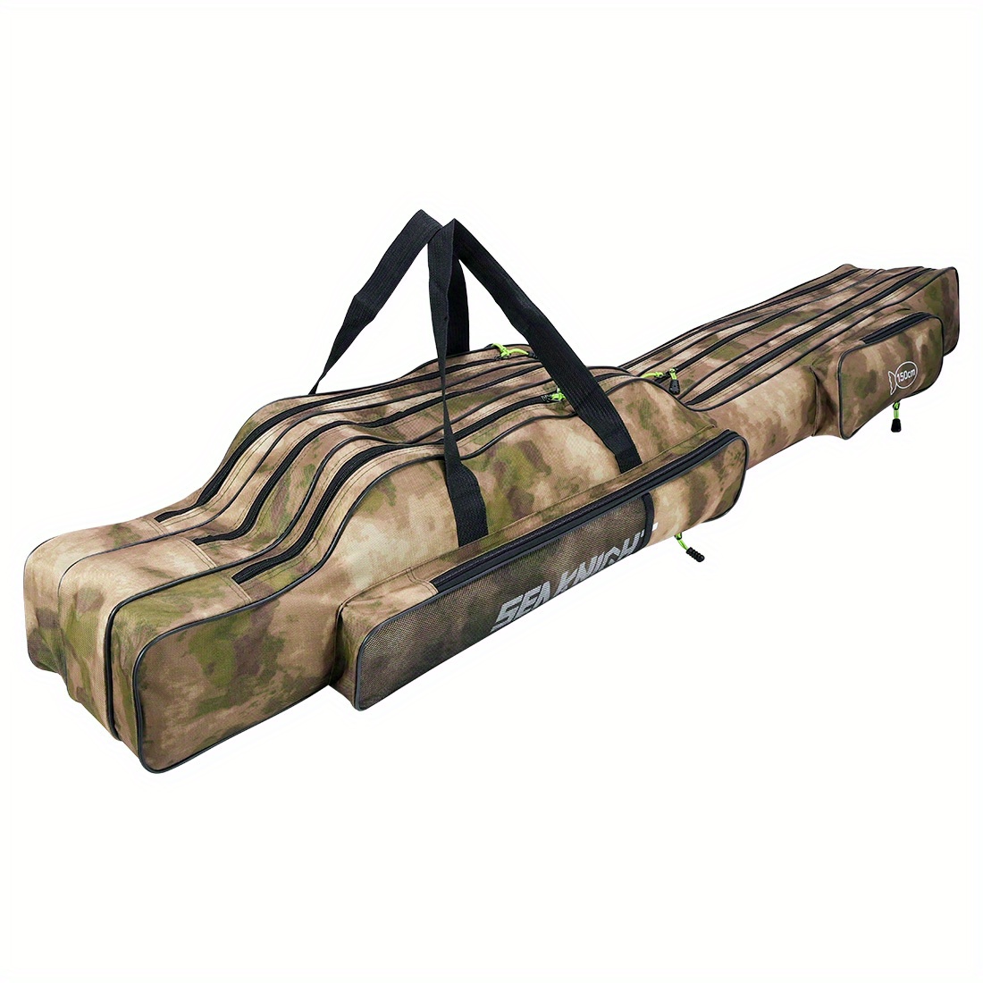 Seaknight 135cm/ 53.15in And 150cm/ 59.0in Portable Fishing Tackle Storage Bag: Large Capacity Oxford Fabric Fishing Rod Case For Traveling Fishing