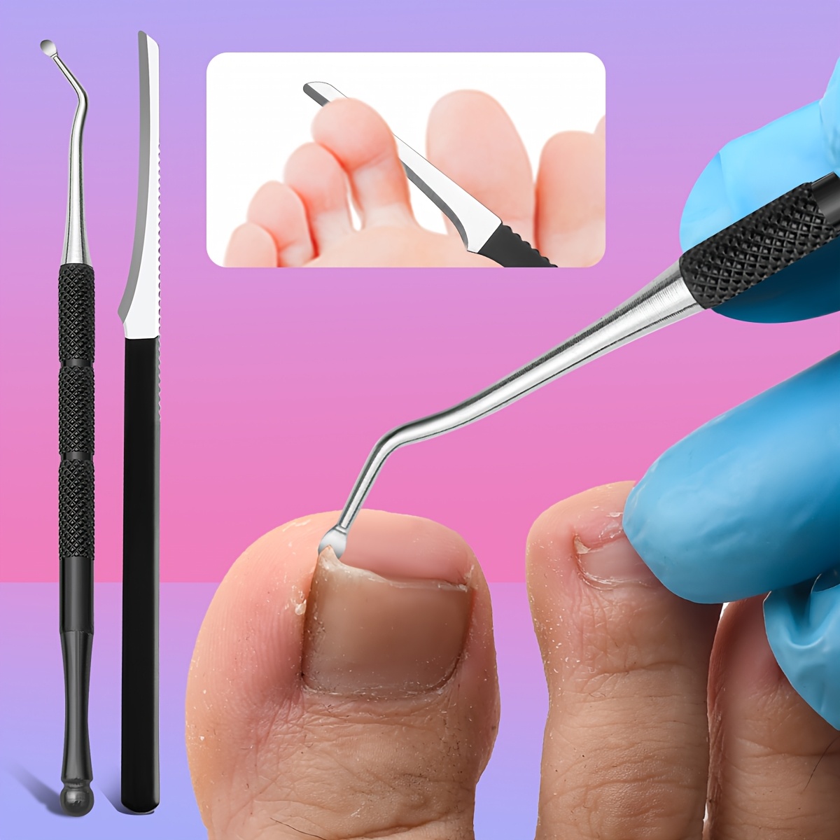 manicure sets kits 4pcs Heavy-Duty Professional Grade Complete Pedicure and Manicure Tool Set - Stainless Steel Nail Care Tools, Includes Nail Clippers, Cuticle Pusher/Dead Skin Remover, Cuticle Remover, Bent and Straight Head Cuticle Nippers - Heavy-Duty Manual Foot 4 manicure sets kits 4pcs Heavy-Duty Professional Grade Complete Pedicure and Manicure Tool Set - Stainless Steel Nail Care Tools, Includes Nail Clippers, Cuticle Pusher/Dead Skin Remover, Cuticle Remover, Bent and Straight Head Cuticle Nippers - Heavy-Duty Manual Foot - Image 4