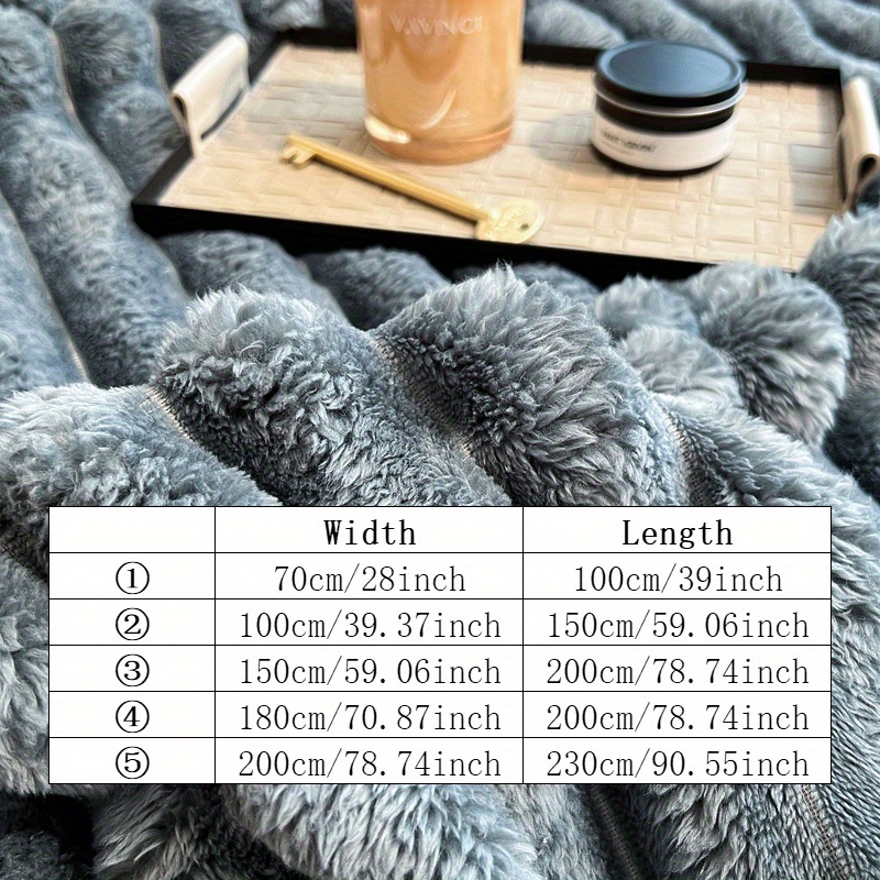 Multifunctional Imitation Rabbit Fur Blanket, Double-Sided Fleece for Warmth, Nap Blanket, Air Conditioning Blanket, Warm And Comfortable, Universal for 4 Seasons. Suitable for Office Naps, Outdoor Camping, Hiking, Fishing, Etc.