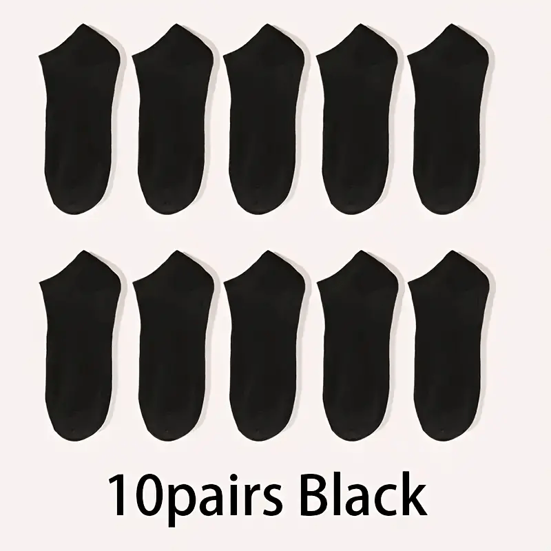 TEMU 10 Pairs/20 Pairs/30 Pairs Of Invisible Socks Suitable For Outdoor Sports - Soft, Lightweight, Breathable, Odor Proof, Elastic Short Socks,