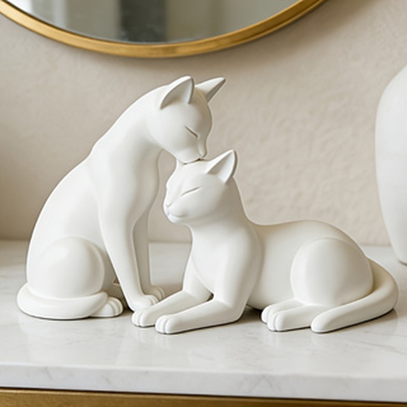 TEMU Statua Vintage a di di che si - Miniatura in Resina Adatta per , Scrivania e Arredo - Statuetta di Gattini Regalo per dei , per Decorazione