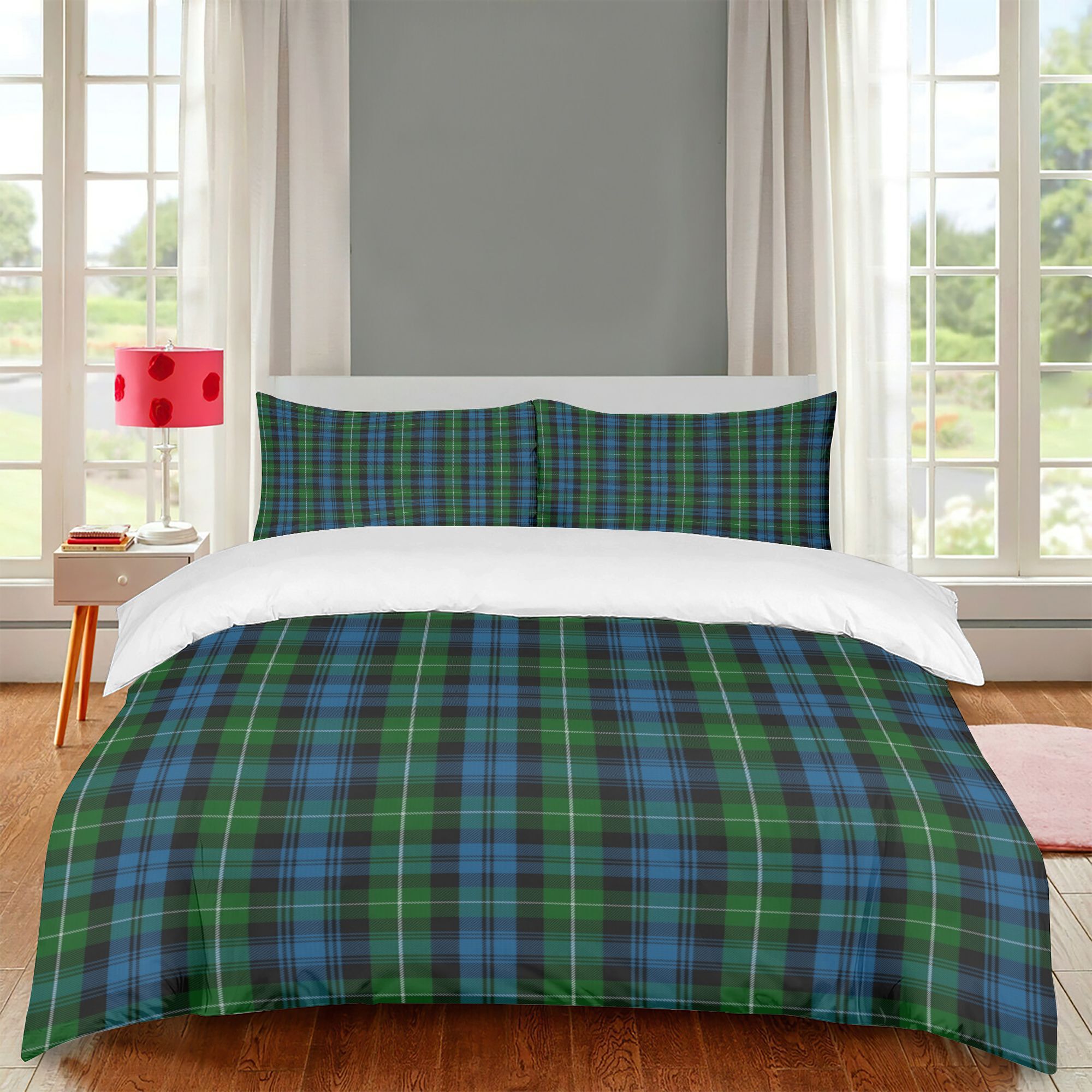 imagem do item conjunto de roupa de cama minimalista tartan clã   de   peças para quartos, apartamentos ou dormitórios - uma     de refletir estilo e   um    