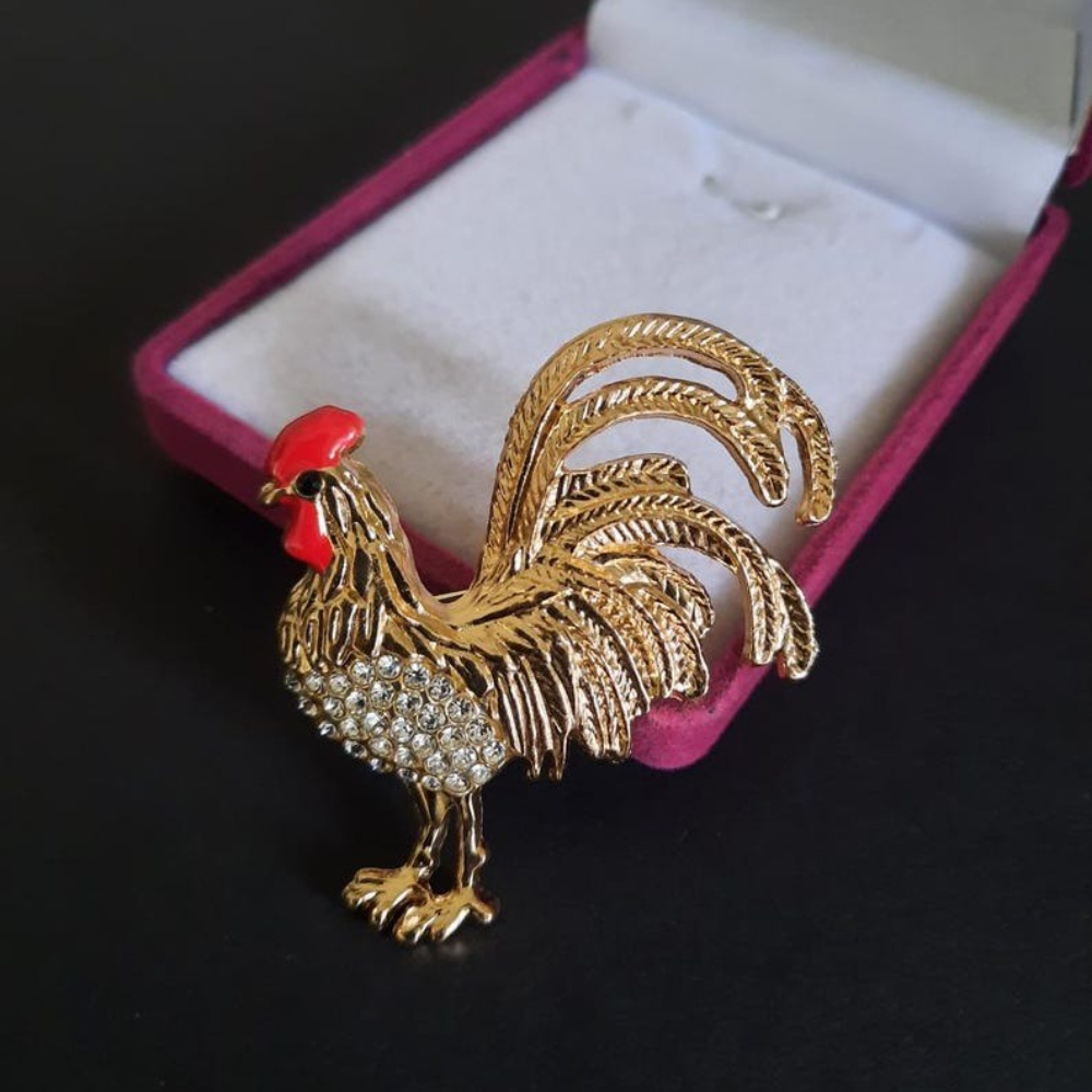 Beautiful Rooster Animal Design Men's Women's Brooch Pin