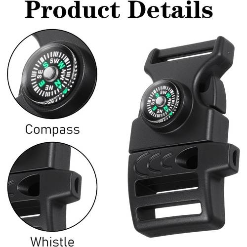 a set of 22 black plastic wristband s with a whistle and compass sturdy durable and flexible ideal for camping hiking outdoor gear camping equipment and hiking essentials featuring a stylish design and