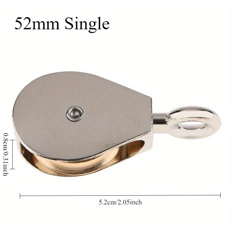 E-shop 36/52/75 mm Metallrolle, feste Taueisen, Taueisenkran, Mini--/Doppelrolle für