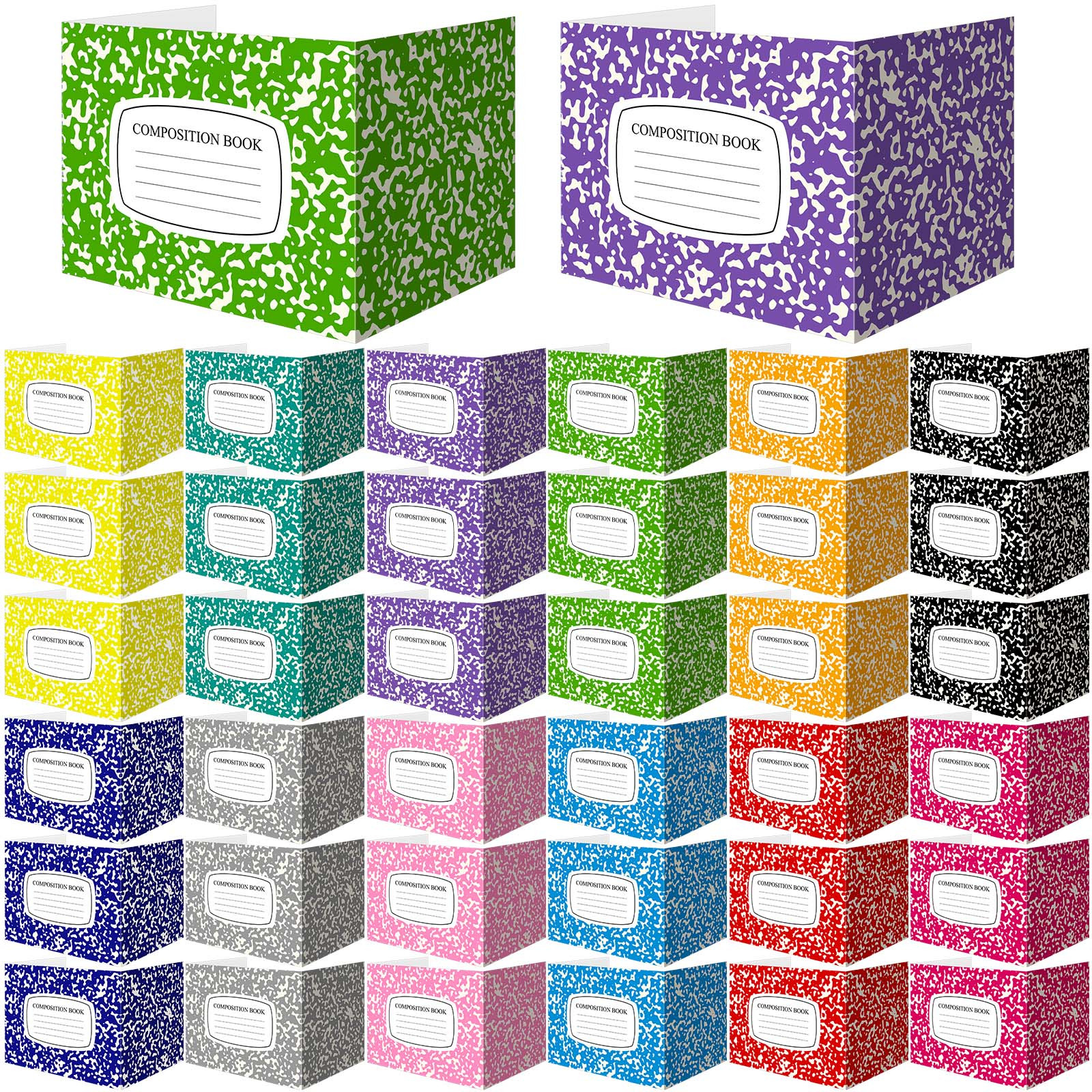 36pcs composition desk dividers for students cardboard privacy folders testing privacy classroom boards for desk back to school teacher office study supplies colorful composition