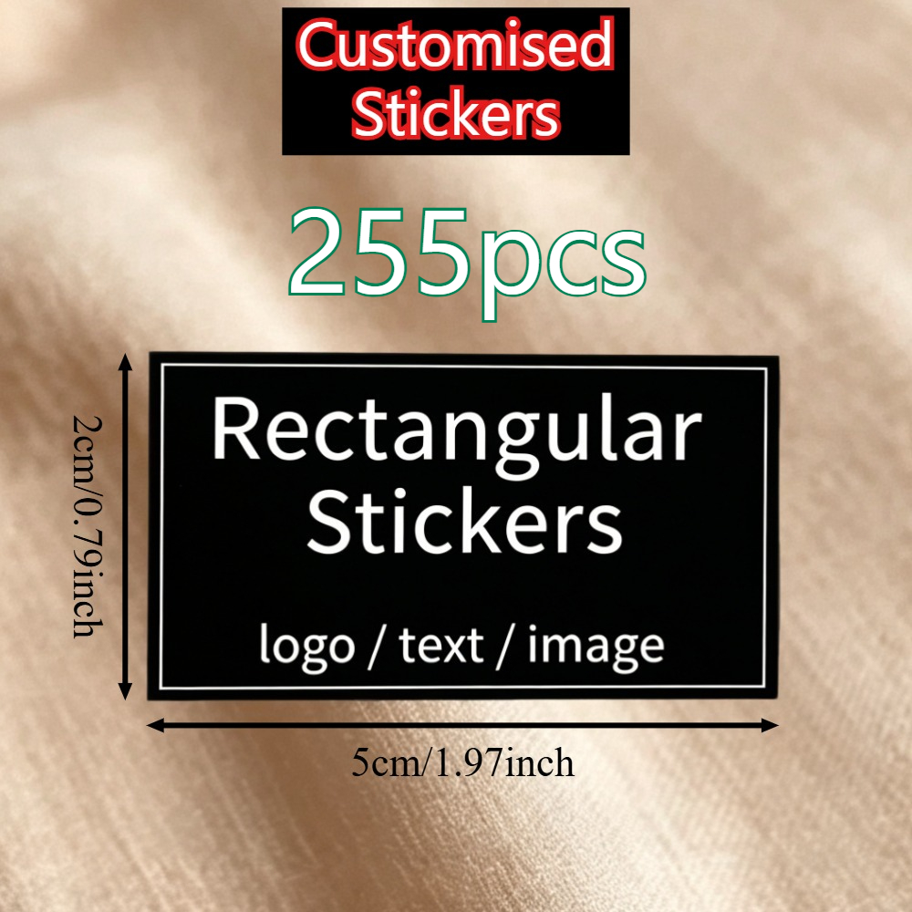 TEMU 100/205/255pcs Custom Waterproof Pvc Stickers Suitable For Address Labels, Personalized Photo/text/logo , Self-adhesive Suitable For Gift
