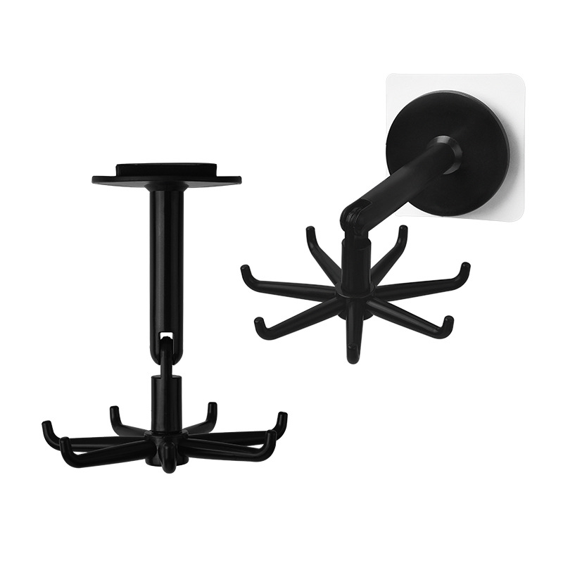 Image of Upgraded Multifunctional Rotating 7-claw Hook - 360-degree Flexible Rotation, No-drill Adhesive, Holds Small Kitchen Items, Household Storage Hook, Utility Hooks
