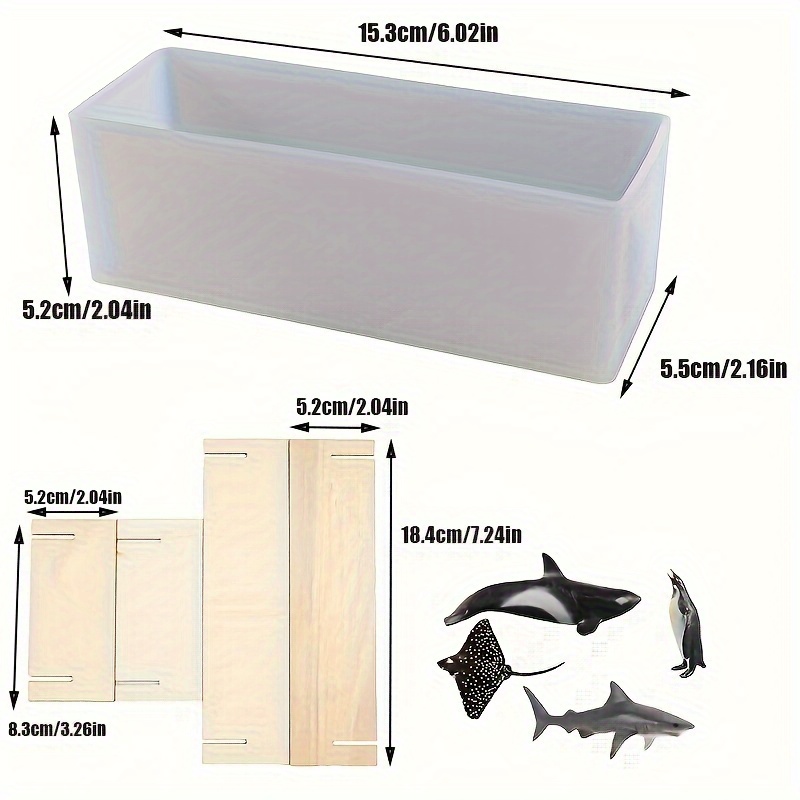 E-shop 3-tlg. Unterwasserlandschaft-Gießformen, Epoxidharz-Formen, Berg-Gießformen, Harzkunst-Silikonformen für DIY-Harzhandwerk, ,
