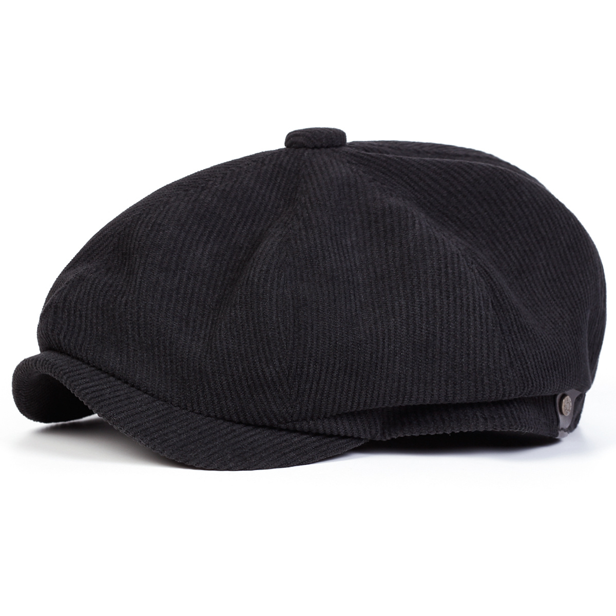 TEMU 1 Men's Corduroy Solid Color Newsboy Cap Fashion Beret Outdoor Casual Hat Suitable For Spring And Autumn Travel, Beach Parties