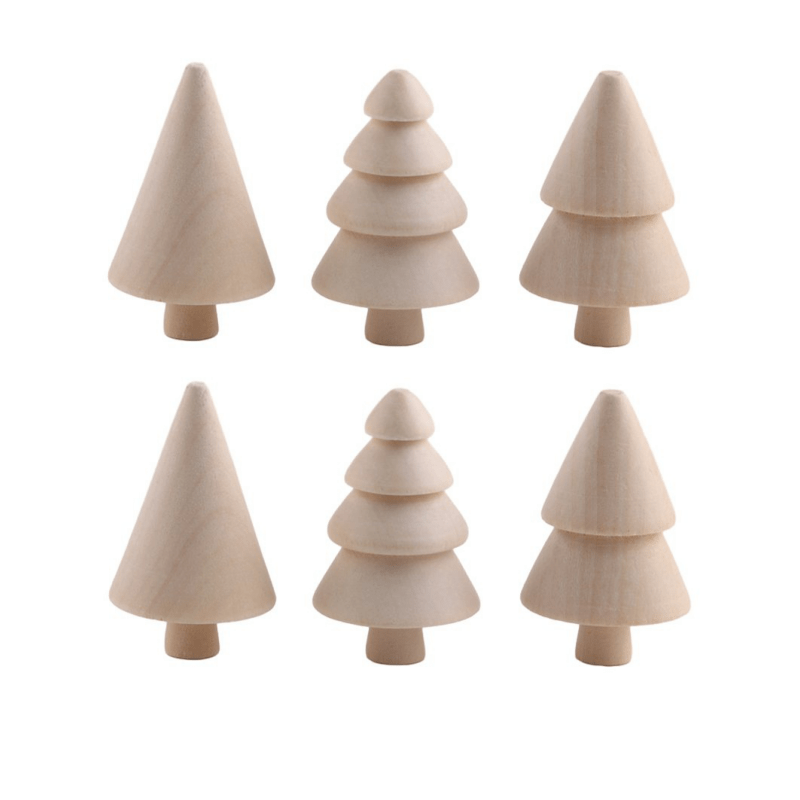 

6- Wood Christmas Tree Kit - Diy Wooden Decoration Set For & ,