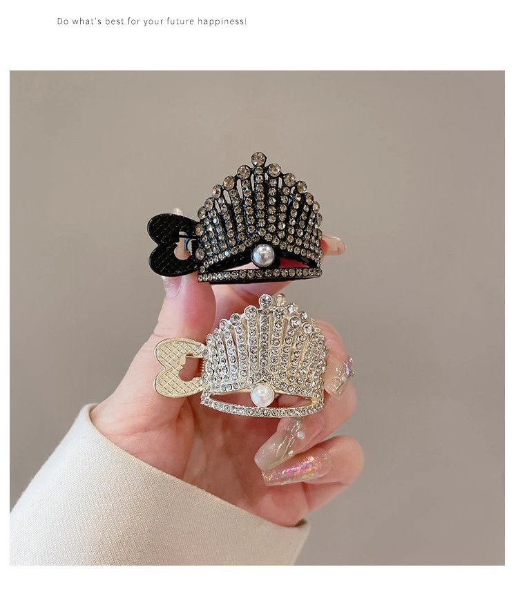 1pc elegant crystal shark hair claw for women sparkling   design durable alloy ideal for thick long hair ponytails stylish hair accessory   accessory alloy hairpin hair claw clip details 6