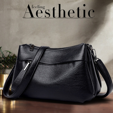 2025 summer new middle aged womens bag korean edition fashion single shoulder crossbody bag simple trendy mom bag   versatile tote bag adjustable strap zipper closure solid color Product details 9