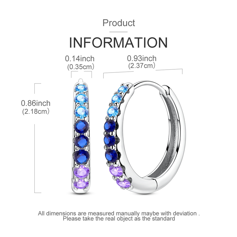 Women's Medium-sized Night Sky Blue-Purple Stone Earrings