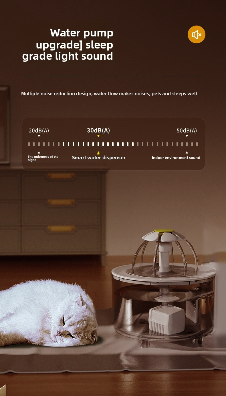 pet water dispenser automatic flower shaped water fountain for cats large pet water dispenser for dogs automatic cat water fountain with   suitable for cats capacity can   be used for dogs details 1