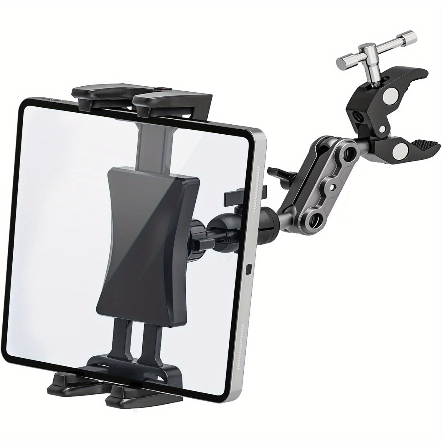 TEMU Soporte para tablets diseñado para bicicletas estáticas y trotadores, un soporte para iPads que se adhiere a las manillares de bicicletas