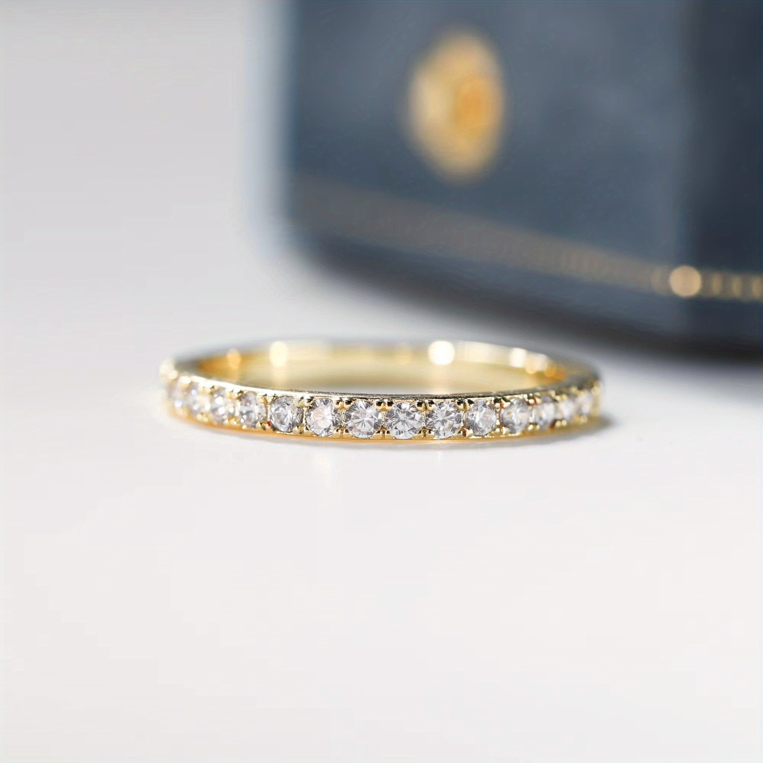 Elegant 0.25Ct Moissanite Stackable Ring, Birthday Gift
