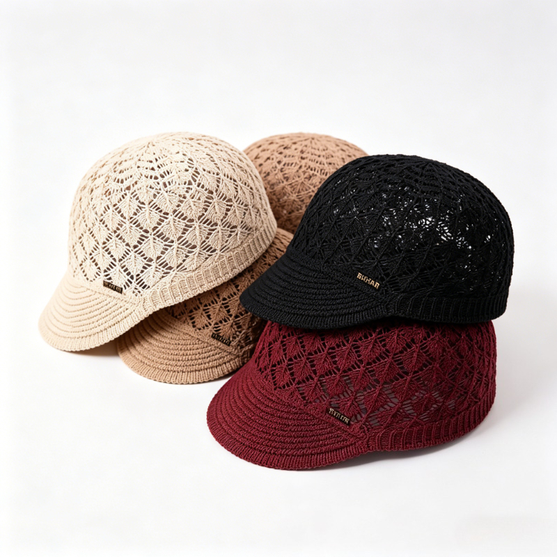 TEMU 4pcs Lightweight Breathable Women Beret Hats, Foldable Portable Design For And Carrying, Non-elastic Design To Fit Head , Machine Washable For