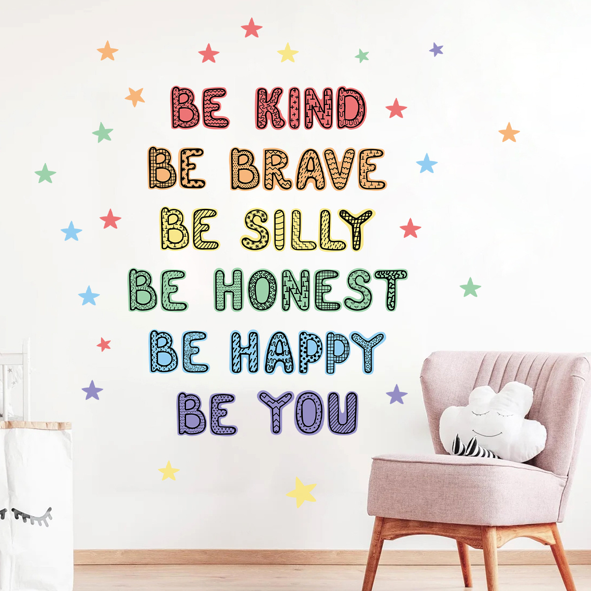 1pc Inspirational Quote Wall Decals, Self-adhesive And Removable Home Decor, Semi-matte PVC Bedroom Decorations, Themed Wall Art