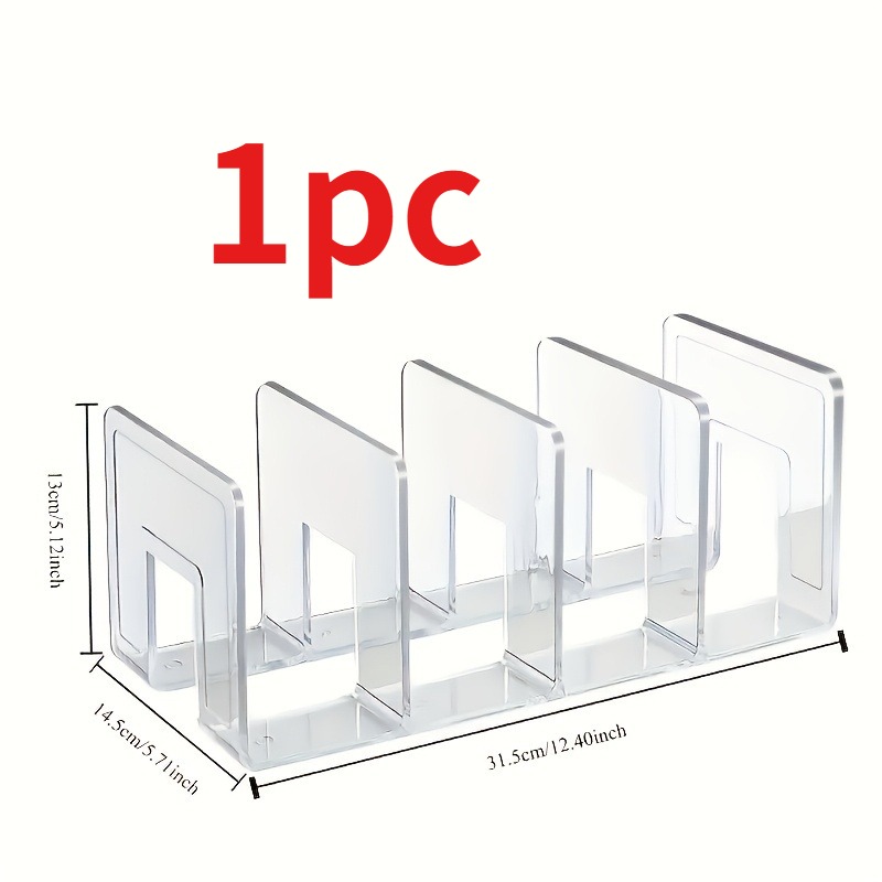 1pc Transparent Acrylic Storage Box - Multifunctional Shelf, Standing Shelf