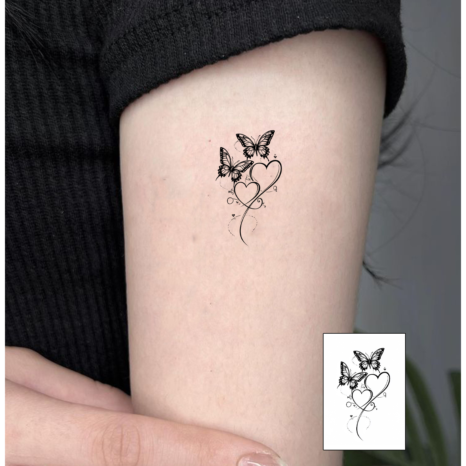 バタフライタトゥーシール 蝶タトゥーシール - メルカリ, image size:1500x1500