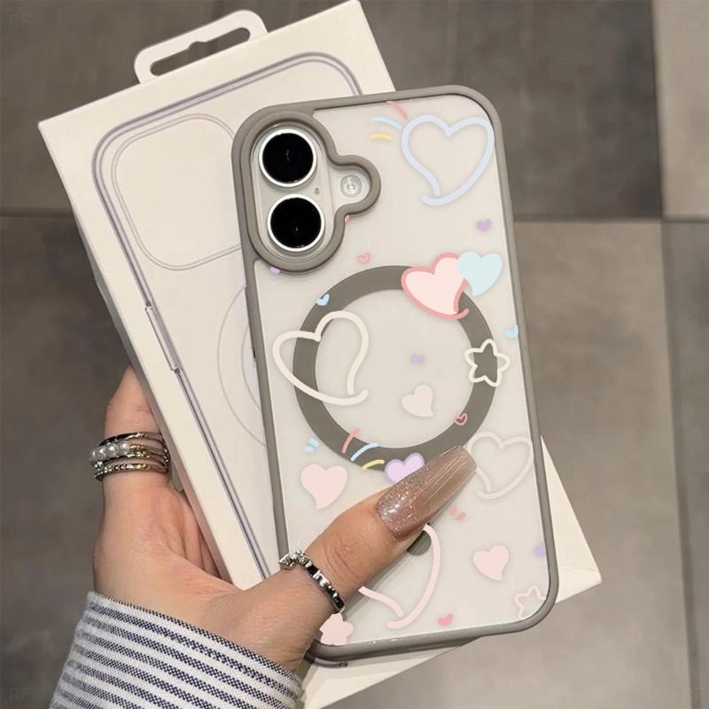 Suitable for iPhone 16 phone case 15/ 11/ Promax/ 13 soft cover plus protective 14 simple 12 magnetic suction xsmax anti drop creativeh68