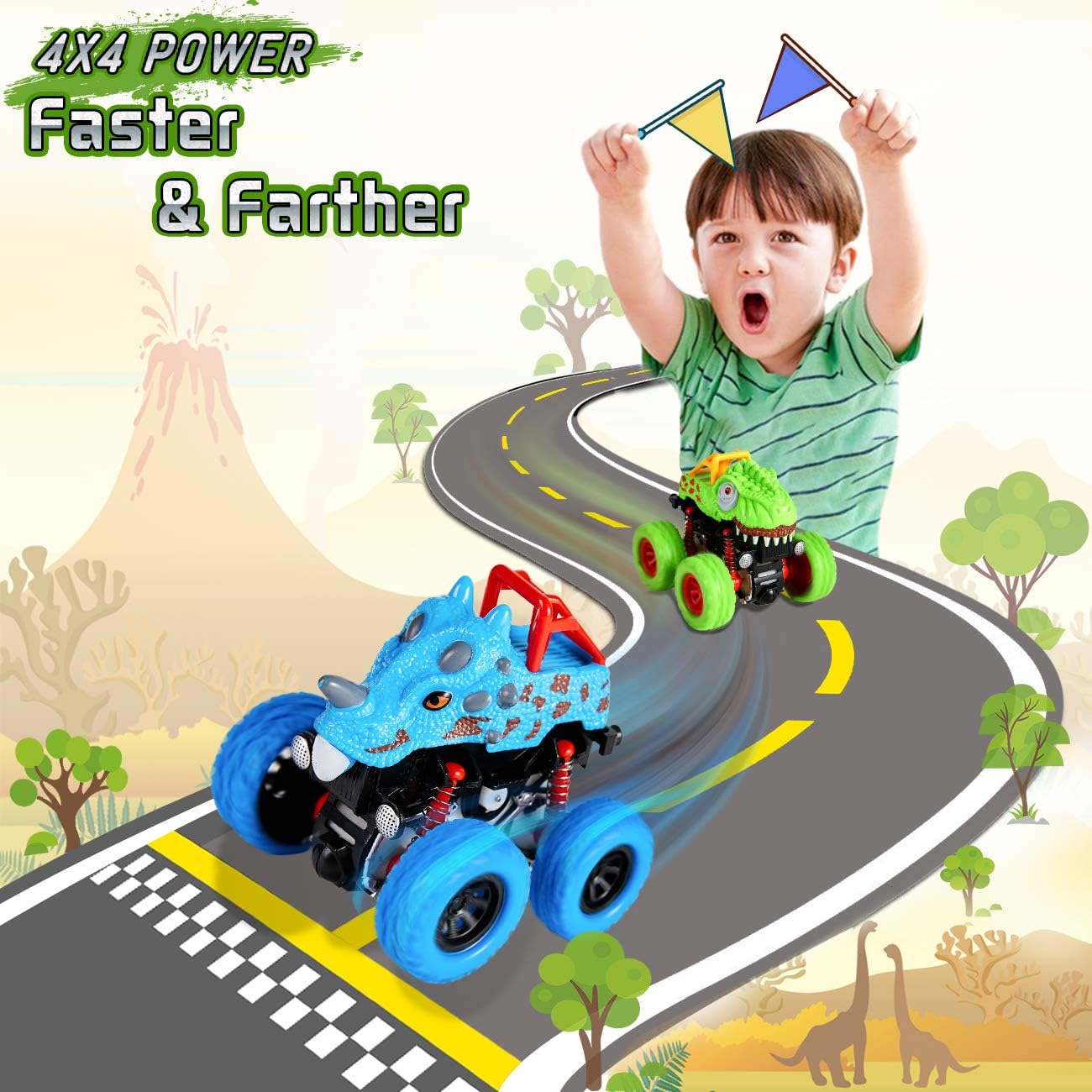 Dinosaur Push & Pull Friction Powered Toy