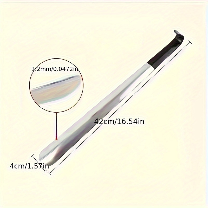 1 Extra-Long 41.91-Inch Stainless Steel Shoe Horn for Seniors - Anti-Slip Comfort Grip, Durable Metal Construction, Easy to Use by the Elderly, Disabled, and Those with Limited Mobility